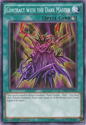 Contract with the Dark Master - MIL1-EN021 - Common 1st Edition Millennium Pack 1st Edition Singles