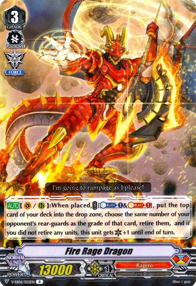 Fire Rage Dragon - V-EB06: Light of Salvation, Logic of Destruction (V-EB06) V-EB06: Light of Salvation, Logic of Destruction
