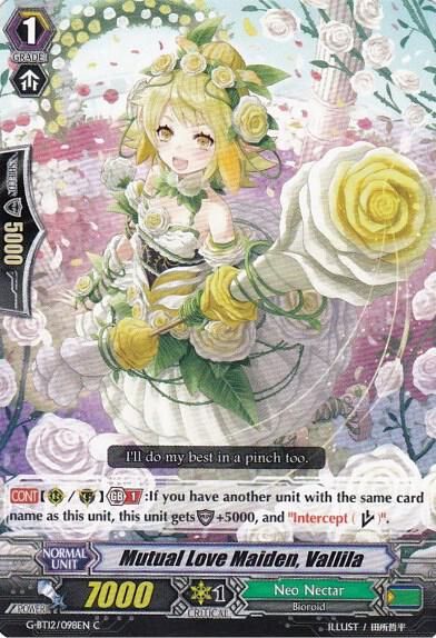Mutual Love Maiden, Vallila - G-BT12: Dragon King&#39;s Awakening (G-BT12) G-BT12: Dragon King&#39;s Awakening
