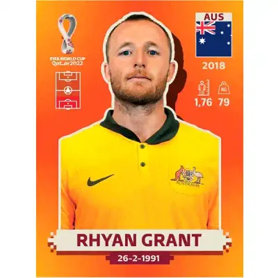 Rhyan Grant Aus 6 Pegatina Panini Qatar Copa Mundial 2022