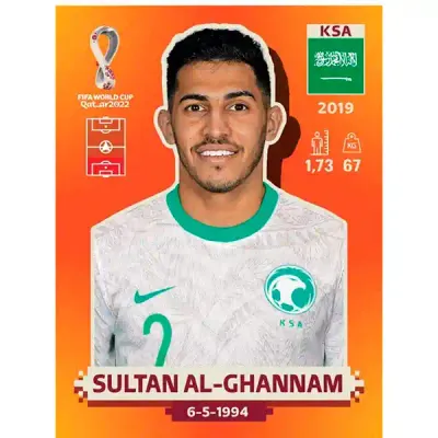 Sultan Al-Ghannam Ksa 7, Pegatina Panini Qatar Copa Mundial 2022