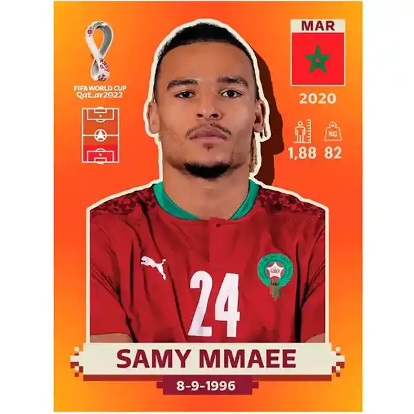Samy Mmaee Mar 7  Pegatina Panini Qatar Copa Mundial 2022