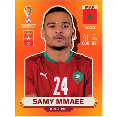Samy Mmaee Mar 7  Pegatina Panini Qatar Copa Mundial 2022