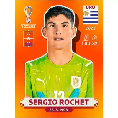 Sergio Rochet Uru 3  Pegatina Panini Qatar Copa Mundial 2022