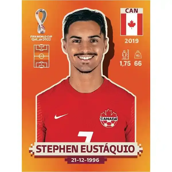 Stephen Eustáquio Can 12  Pegatina Panini Qatar Copa Mundial 2022