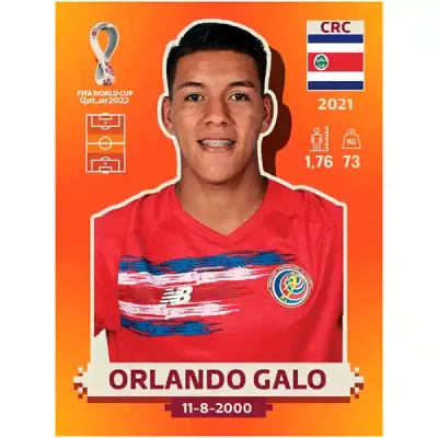 Orlando Galo Crc 12 Pegatina Panini Qatar Copa Mundial 2022