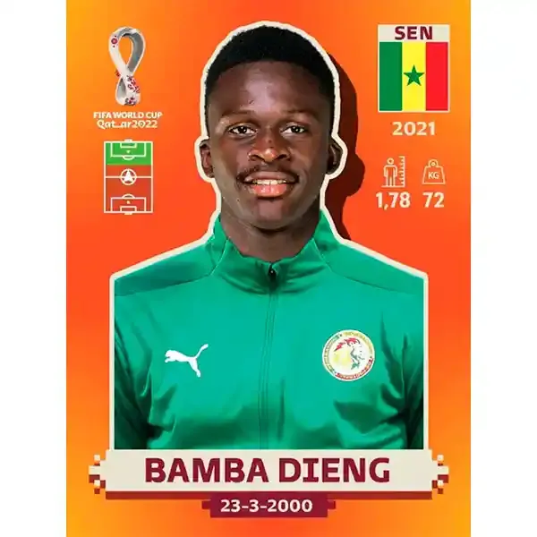 Bamba Dieng Sen 17, Pegatina Panini Qatar Copa Mundial 2022