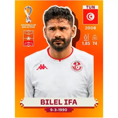 Bilel Ifa Tun 6  Pegatina Panini Qatar Copa Mundial 2022