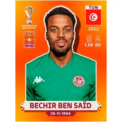 Bechir Ben Saïd Tun 2 Pegatina Panini Qatar Copa Mundial 2022
