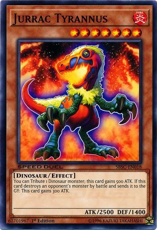Jurrac Tyrannus - SBSC-EN018 - Common 1st Edition Speed Duel: Scars of Battle Singles