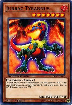 Jurrac Tyrannus - SBSC-EN018 - Common 1st Edition Speed Duel: Scars of Battle Singles