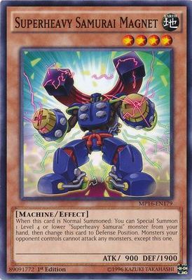 Superheavy Samurai Magnet - MP16-EN179 - Common 1st Edition Yu-Gi-Oh! 2016 Mega-Tins 1st Edition Singles