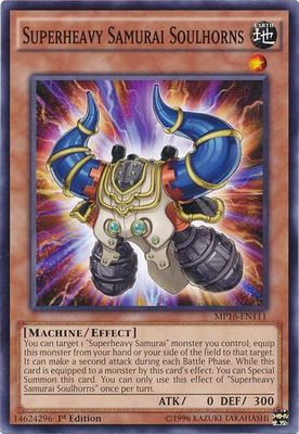 Superheavy Samurai Soulhorns - MP16-EN111 - Common 1st Edition Yu-Gi-Oh! 2016 Mega-Tins 1st Edition Singles