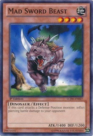 Mad Sword Beast - LCJW-EN027 - Common 1st Edition Legendary Collection 4: Joey&#39;s World [LCJW]