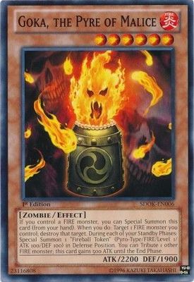 Goka, the Pyre of Malice - SDOK-EN006 - Common 1st Edition Structure Deck: Onslaught of the Fire Kings [SDOK]