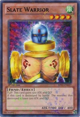 Slate Warrior - BP02-EN027 - Mosaic Rare 1st Edition Battle Pack 2: War of the Giants Mosaic Rare 1st Edition Singles
