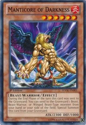 Manticore of Darkness - SDOK-EN005 - Common 1st Edition Structure Deck: Onslaught of the Fire Kings [SDOK]