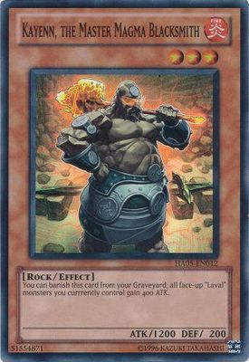 Kayenn, the Master Magma Blacksmith - HA05-EN012 - Super Rare Unlimited Edition Hidden Arsenal 5 Unlimited Singles