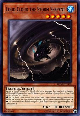 Loud Cloud the Storm Serpent - DANE-EN022 - Common Unlimited Dark Neostorm Unlimited Singles