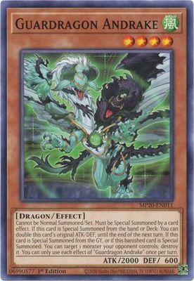 Guardragon Andrake - MP20-EN011 - Common 1st Edition 2020 Mega-Tin: Lost Memories 1st Edition Singles