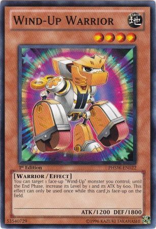 Wind-Up Warrior - PHSW-EN022 - Common 1st Edition Photon Shockwave 1st Edition Singles