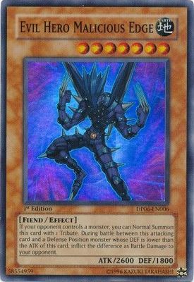 Evil Hero Malicious Edge - DP06-EN006 - Super Rare 1st Edition Duelist Pack: Jaden Yuki 3 1st Edition Singles