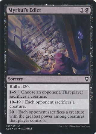 Myrkul&#39;s Edict 135/361 Commander Legends: Battle for Baldur&#39;s Gate Singles, FOIL