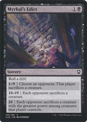 Myrkul&#39;s Edict 135/361 Commander Legends: Battle for Baldur&#39;s Gate Singles, FOIL