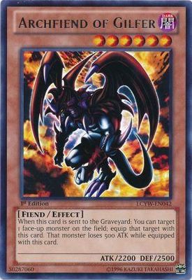 Archfiend of Gilfer - LCYW-EN042 - Rare 1st Edition Legendary Collection 3: Yugi&#39;s World 1st Edition Singles
