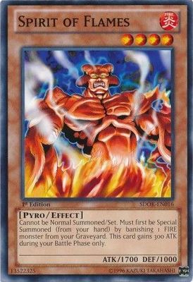 Spirit of Flames - SDOK-EN016 - Common 1st Edition Structure Deck: Onslaught of the Fire Kings [SDOK]