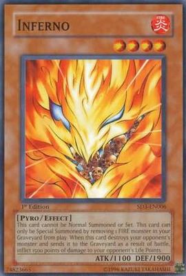 Inferno - SD3-EN006 - Common 1st Edition Structure Deck: Blaze of Destruction 1st Edition Singles