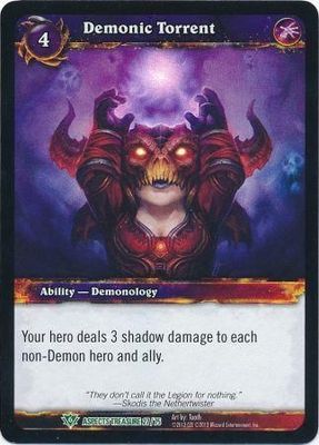 Demonic Torrent - Aspects Treasure 27/75 - Uncommon foild WoW: Battle of the Aspects Treasure Pack Singles