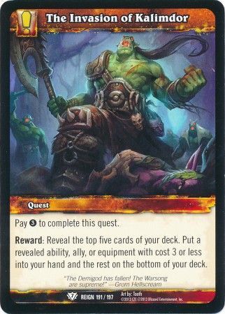 The Invasion of Kalimdor - 191/197 - Common WOW: Reign of Fire