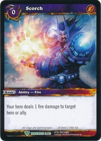 Scorch - Horde Mage 10/25 - Uncommon WoW: Horde Undead Mage Class Deck Spring 2013