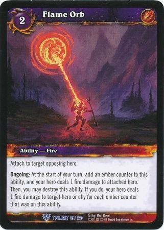 Flame Orb - 49/220 - Rare WoW: Twilight of the Dragons
