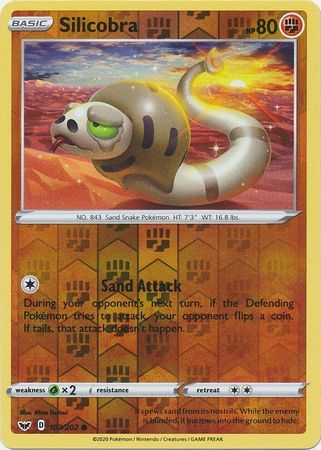 Silicobra - 107/202 - Common Reverse Holo Sword &amp; Shield (Base Set) Reverse Holo Singles