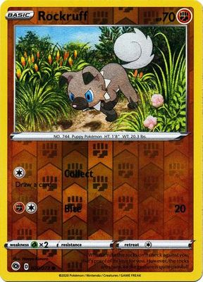 Rockruff - 029/073 - Common Reverse Holo Champion&#39;s Path Reverse Holo Singles