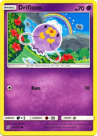 Drifloon - 80/236 - Common Sun &amp; Moon: Unified Minds Singles