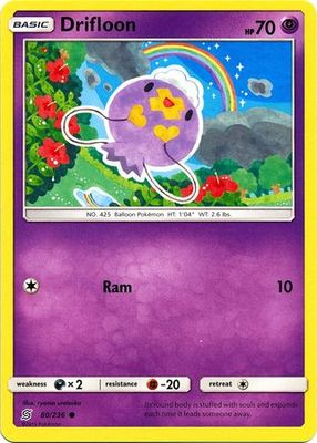 Drifloon - 80/236 - Common Sun &amp; Moon: Unified Minds Singles