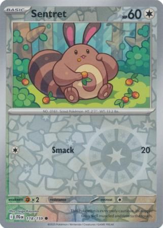 Sentret - 118/159 - Common Reverse Holo Scarlet &amp; Violet: Journey Together Reverse Holo Singles
