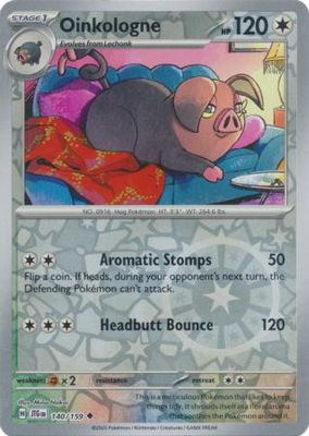 Oinkologne - 140/159 - Uncommon Reverse Holo Scarlet &amp; Violet: Journey Together Reverse Holo Singles