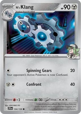 N&#39;s Klang - 104/159 - Common Scarlet &amp; Violet: Journey Together Singles