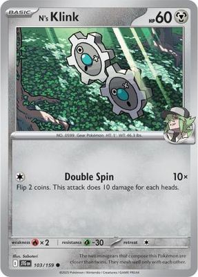 N&#39;s Klink - 103/159 - Common Scarlet &amp; Violet: Journey Together Singles