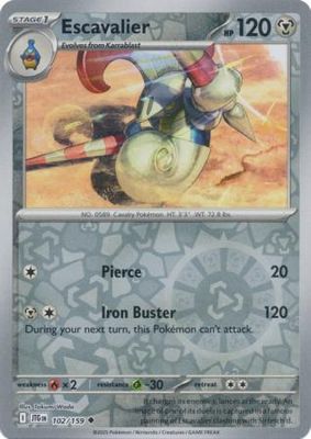 Escavalier - 102/159 - Uncommon Reverse Holo Scarlet &amp; Violet: Journey Together Reverse Holo Singles