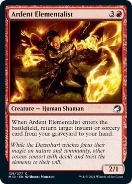 Ardent Elementalist 128/277 - Innistrad: Midnight Hunt (MID) (Español)
