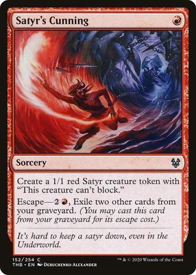 Satyr&#39;s Cunning 152/254 - Theros Beyond Death (THB) (Español)
