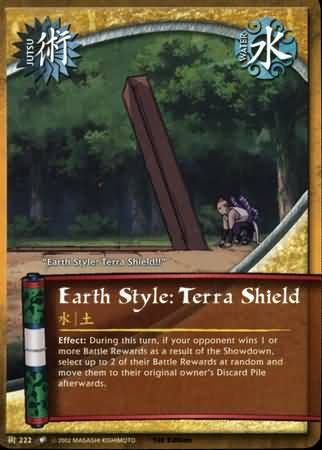 Earth Style: Terra Shield - J-222 - Common Naruto: Quest For Power