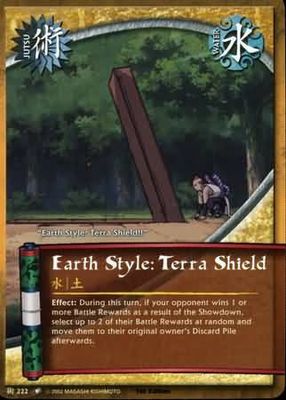 Earth Style: Terra Shield - J-222 - Common Naruto: Quest For Power