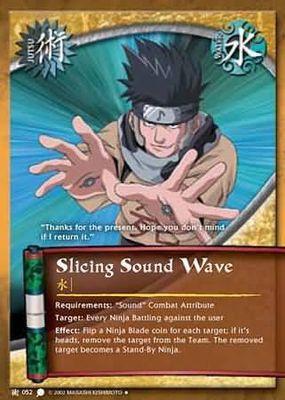 Slicing Sound Wave - J-052 - Uncommon Naruto: Coils of the Snake