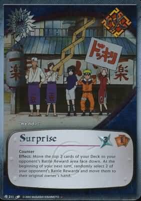 Surprise - 211 (Foil/Platinum Lettering) Promo Naruto CCG Promos